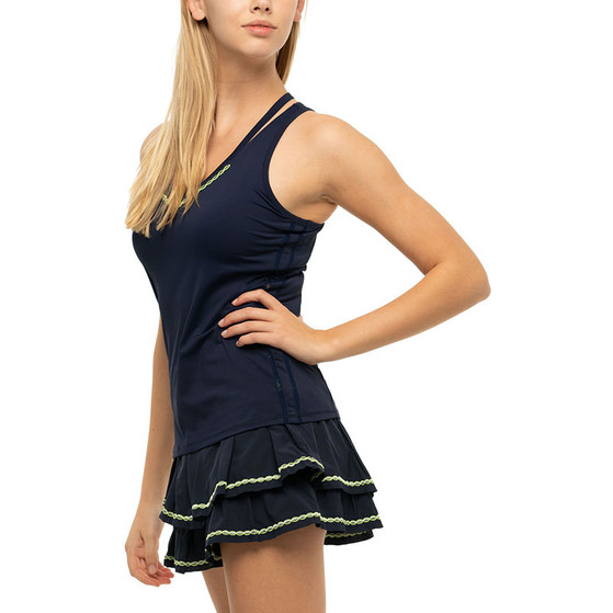 Lucky in Love Lurex V-Neck Cutout Tank