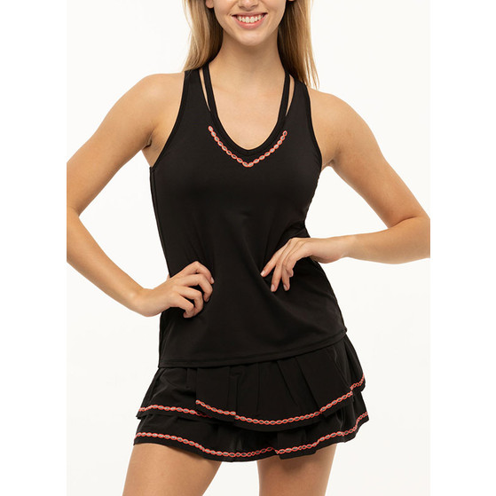 Lucky in Love Lurex V-Neck Cutout Tank