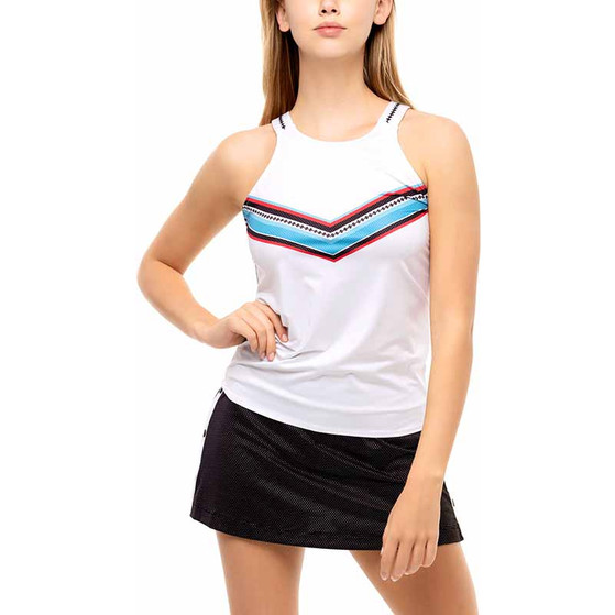 Lucky in Love Color Block Tie Back Tank