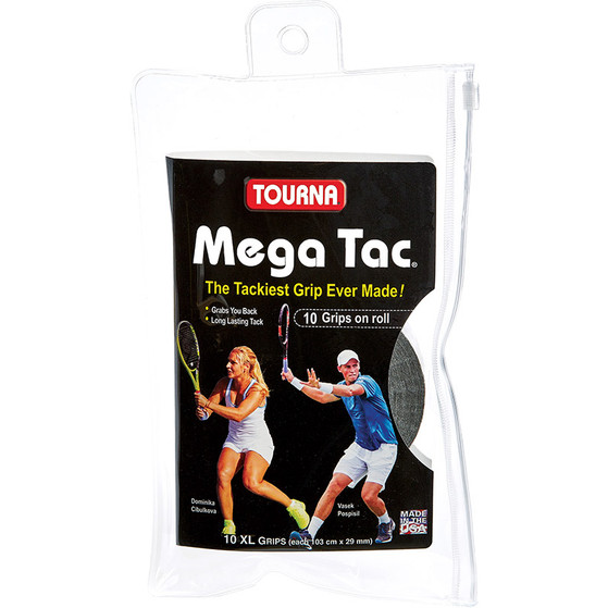 Tourna Mega Tac Overgrip 10 Pcs. Black