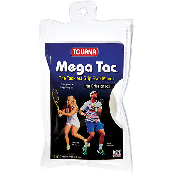 Tourna Mega Tac Overgrip 10 Pcs. White