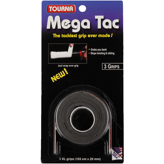 Tourna Mega Tac Overgrip 3 Pcs. Black