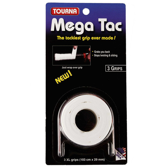 Tourna Mega Tac Overgrip 3 Pcs. White