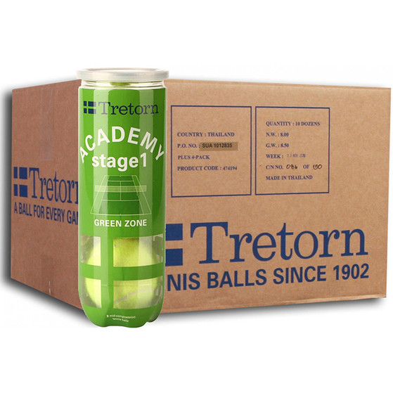 Tretorn Academy Stage 1 Groen 24x3 St. (6 Dozijn)