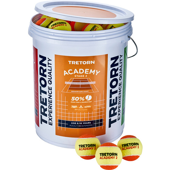 Tretorn Academy Oranje 72 Ball Trainer Bucket