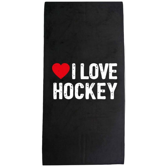 I Love Hockey Handtuch