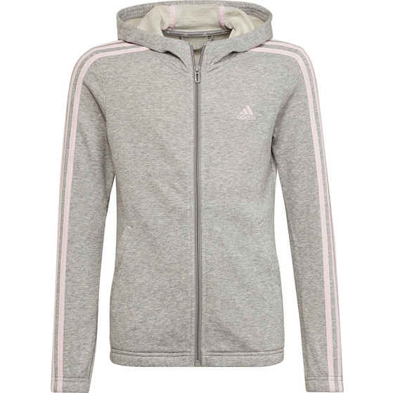adidas 3 Stripes Full Zip Hoody Girls