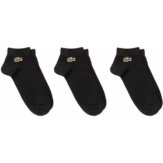 Lacoste Core Performance Crew Low 3-Pack Zwart