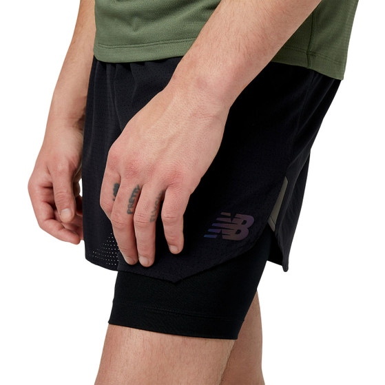 New Balance Q Speed 2in1 5'' Short Heren