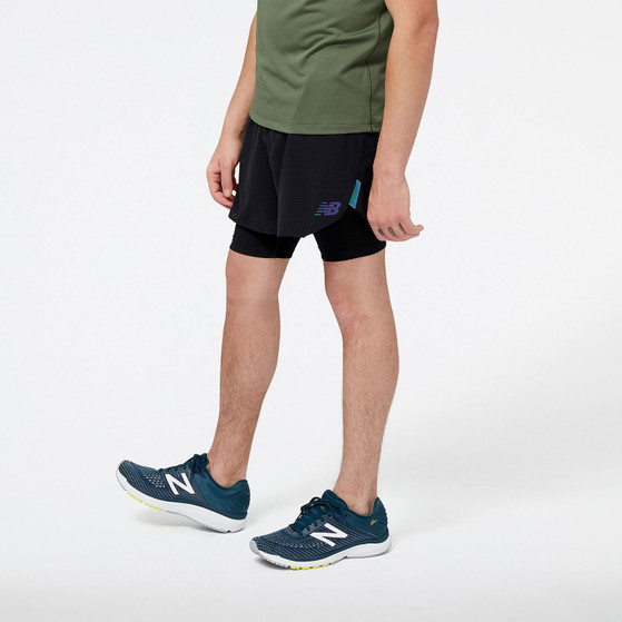 New Balance Q Speed 2in1 5'' Short Heren