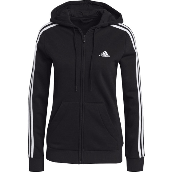 adidas 3 Stripes Fleece Full Zip Hoodie