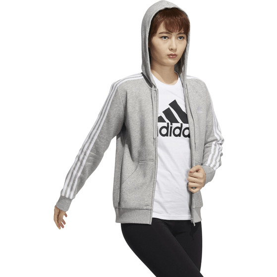 adidas 3 Stripes Fleece Full Zip Hoody