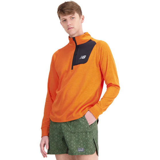 New Balance Heat Grid Half-Zip Longsleeve Heren