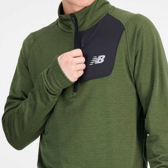 New Balance Heat Grid Half-Zip Longsleeve Heren