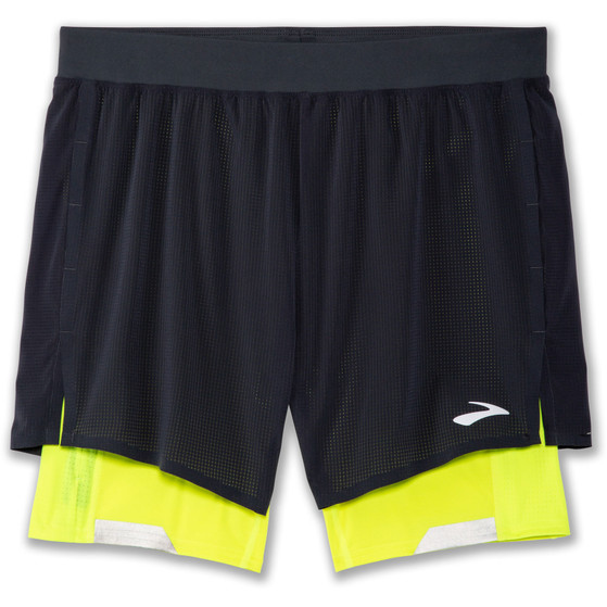 Brooks Run Visible 5" 2-in-1 Short Heren