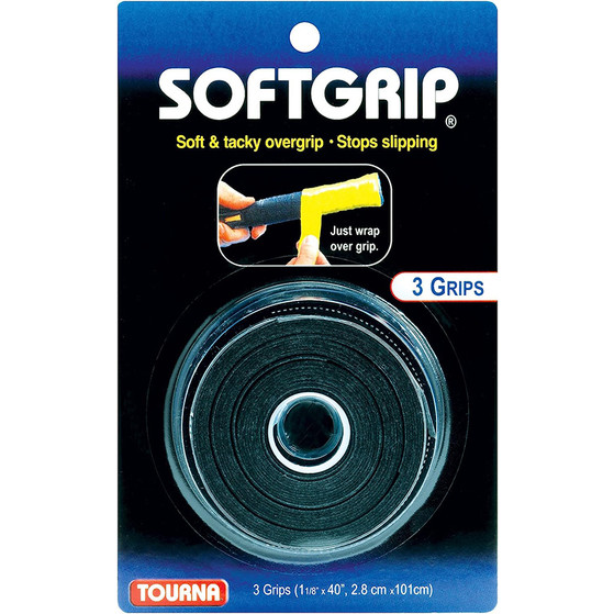 Tourna Softgrip Overgrip 3 Pcs. Svart