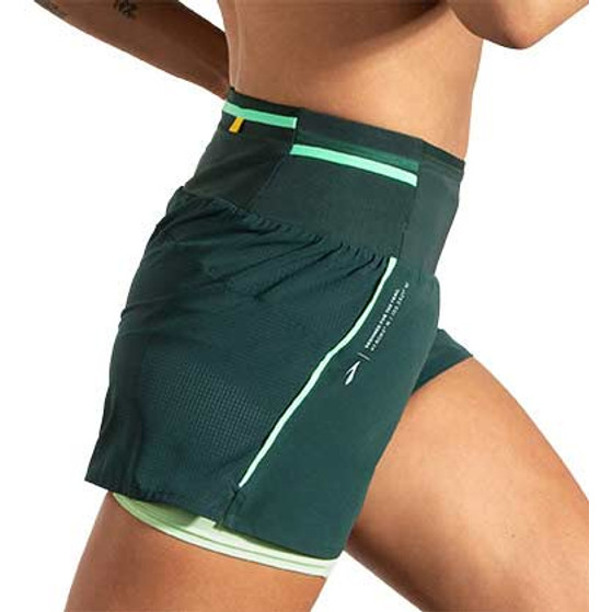 Brooks High Point 3" 2-in-1 Short 2.0 Dames