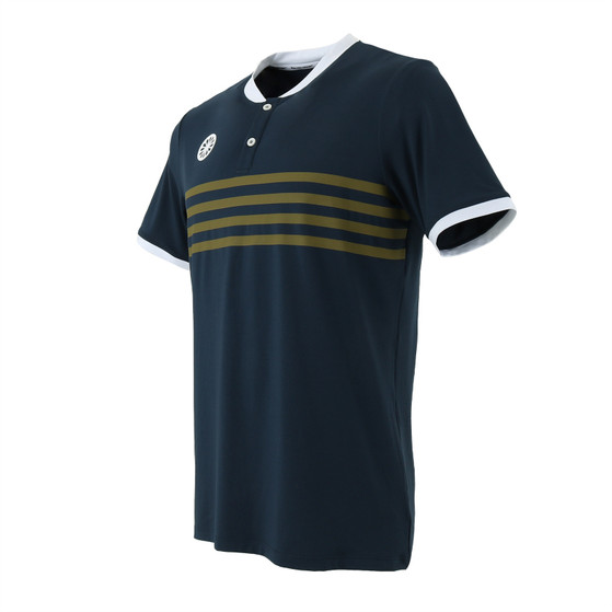 Indian Maharadja Kadiri Striped Button Tee