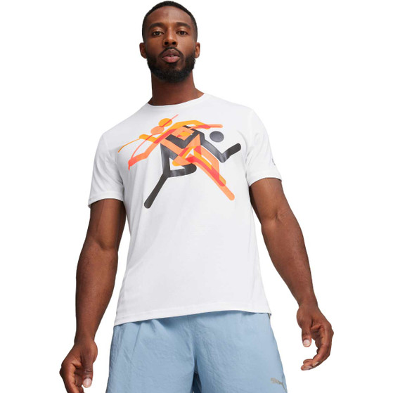 PUMA RUN Faster Icons Graphic T-Shirt Heren