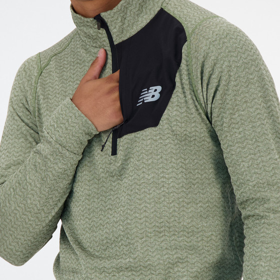 New Balance Heat Grid Half-Zip Longsleeve Heren
