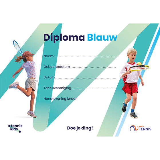 KNLTB Tenniskids Blauw 10 stuks