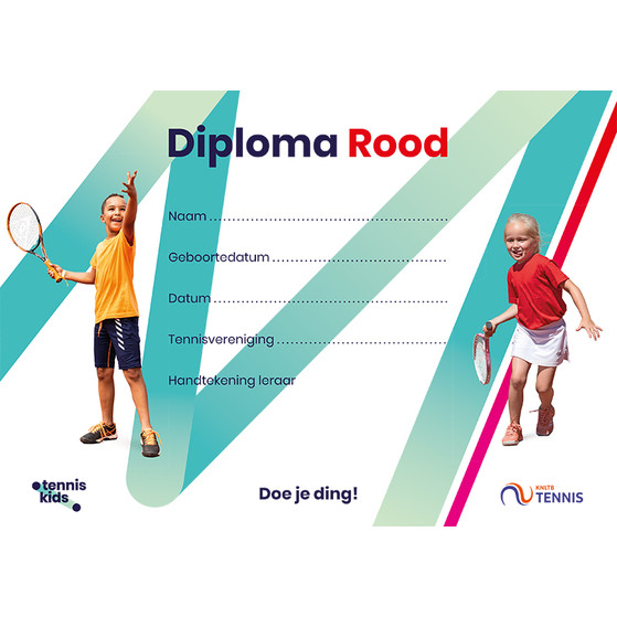 KNLTB Tenniskids Rood 10 stuks