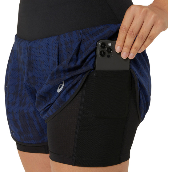 ASICS Road All Over Print 2in1 3'' Short Dames
