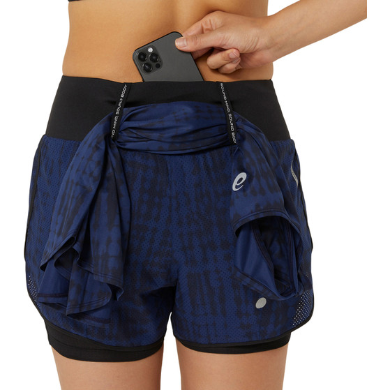 ASICS Road All Over Print 2in1 3'' Short Dames