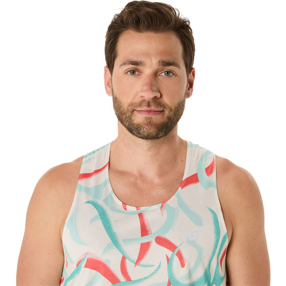 ASICS Road All Over Print Singlet Heren