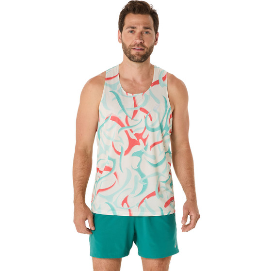 ASICS Road All Over Print Singlet Heren