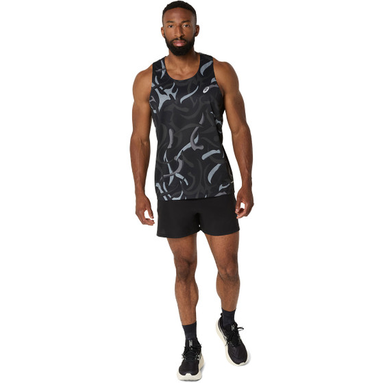 ASICS Road All Over Print Singlet Herr
