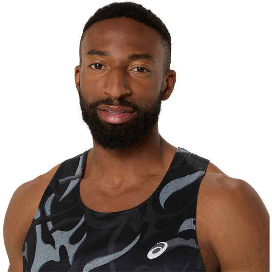 ASICS Road All Over Print Singlet Herr