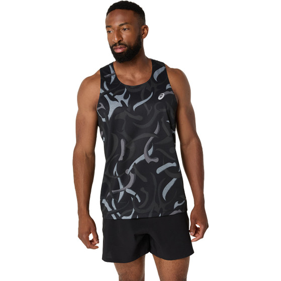 ASICS Road All Over Print Singlet Herr