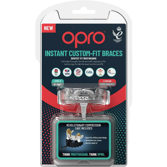 OPRO Instant Custom Dentist Fit Braces Mouthguard