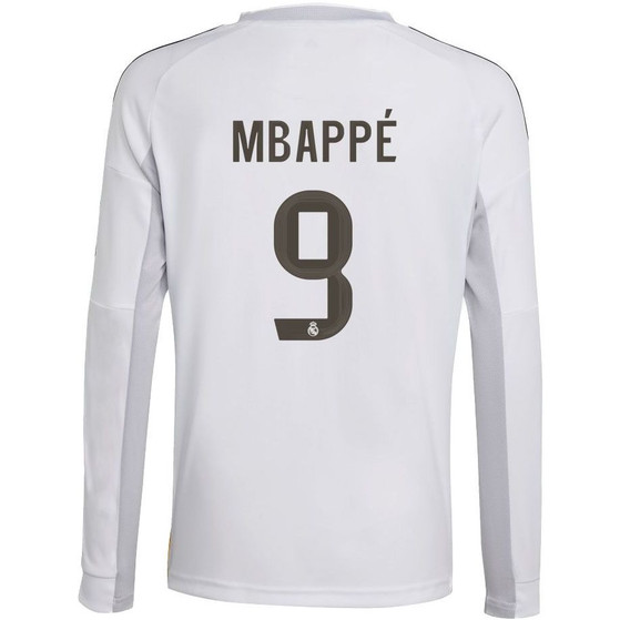adidas Real Madrid Thuis Shirt Longsleeve Mbappé 9