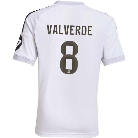 adidas Real Madrid Thuis Shirt Valverde 8 Kids