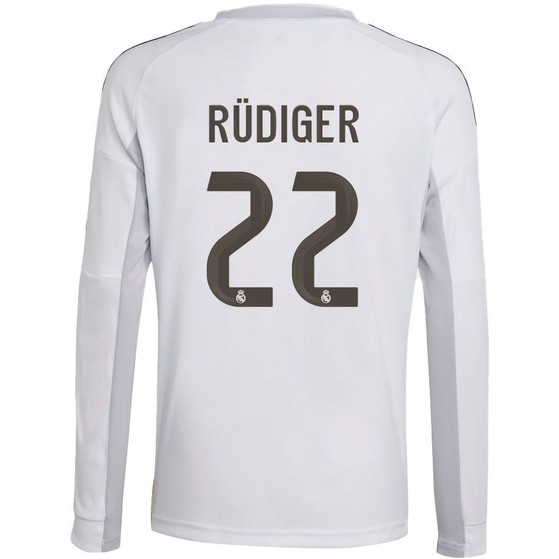 adidas Real Madrid Thuis Shirt Lang Rüdiger Kids