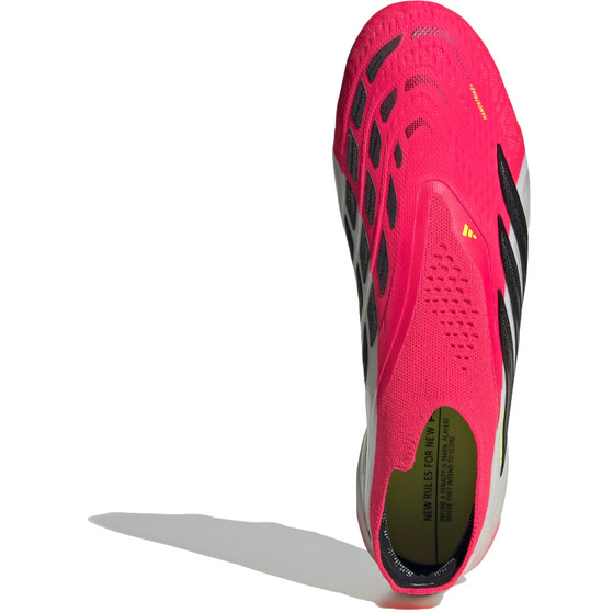 adidas Predator 26 Elite Laceless FG Rouge Blanc Noir