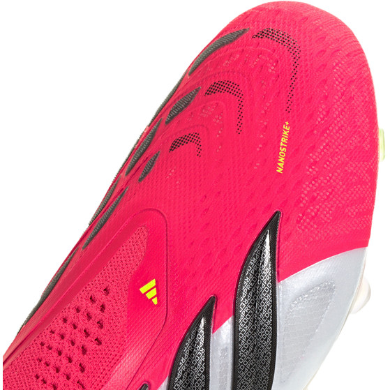 adidas Predator 26 Elite Laceless FG Rouge Blanc Noir