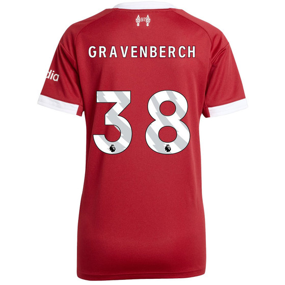 adidas Liverpool Thuis Shirt Gravenberch 38 Dames