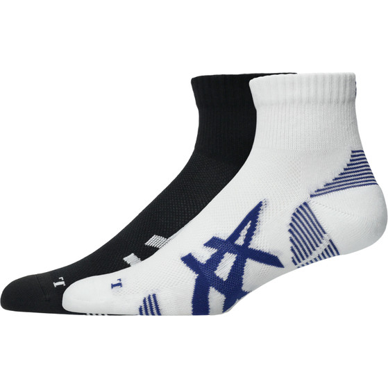 ASICS 2-Pack Cushion Run Quarter Sokken