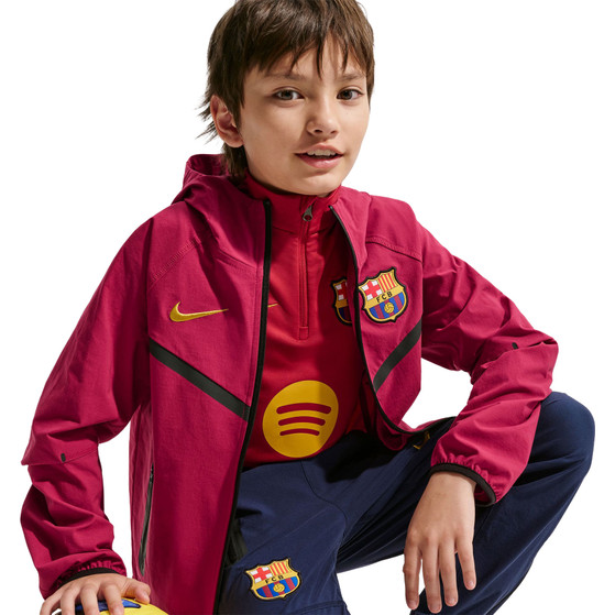 Nike FC Barcelona Tech Woven Full-Zip Jacke Kinder