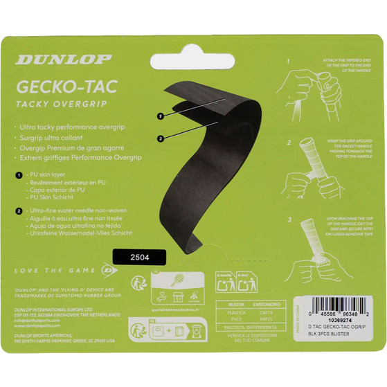 Dunlop Gecko-Tac Overgrip 3-Pack