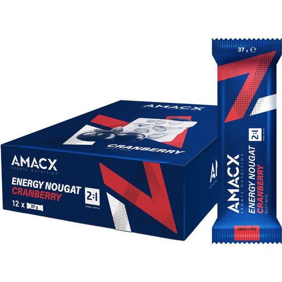 Amacx Energy Nougat Reep Cranberry 12x37g