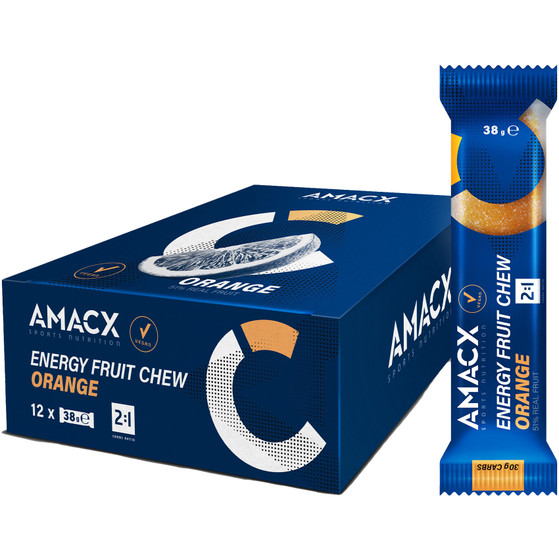 Amacx Energy Fruit Chew Orange 12x38g