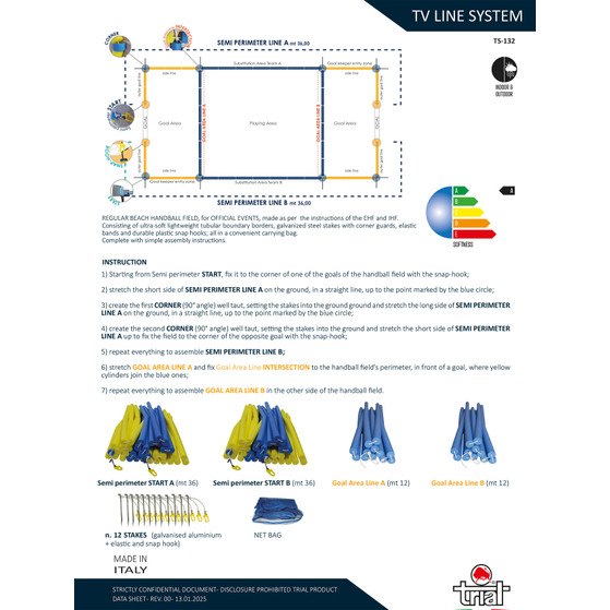 Trial Beachhandbal Lijnsysteem Pro