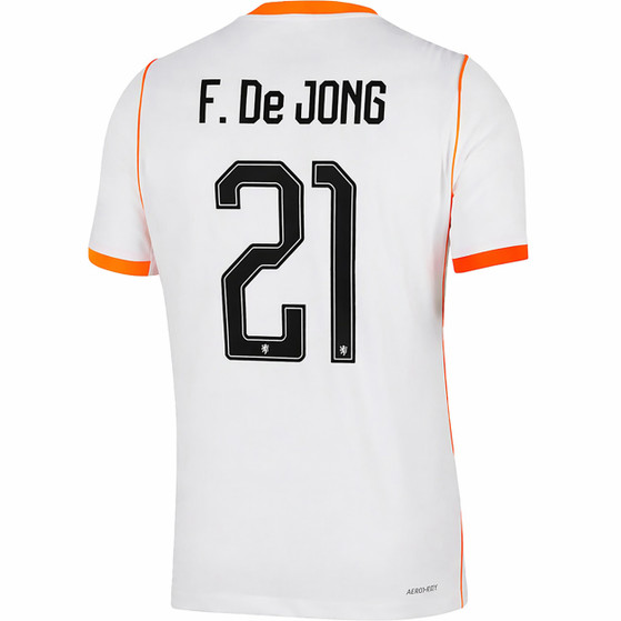 Nike Nederland Match Uit Shirt WK F. de Jong 21