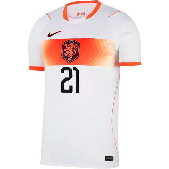Nike Nederland Uit Shirt WK F. de Jong 21
