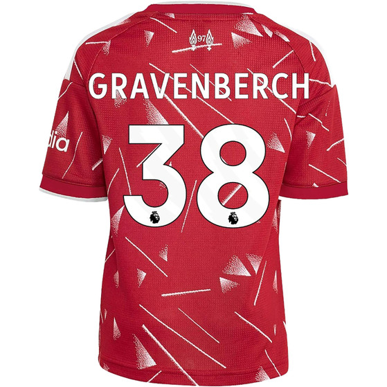 adidas Liverpool Thuis Shirt Gravenberch 38 Kids