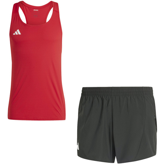 adidas Adizero Singlet Short Set Heren